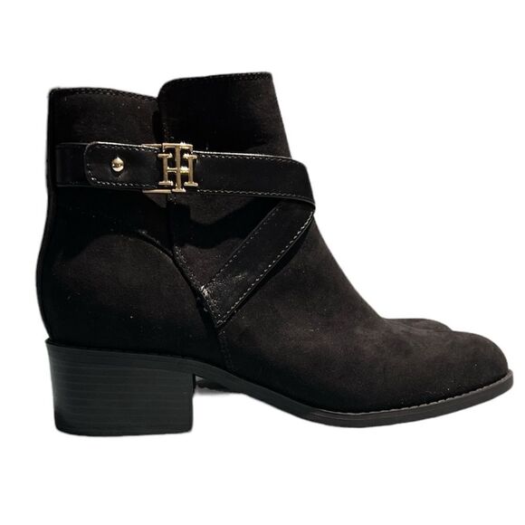 Black Ankle Booties from Tommy Hilfiger Size 7.5 B38 - Picture 1 of 7